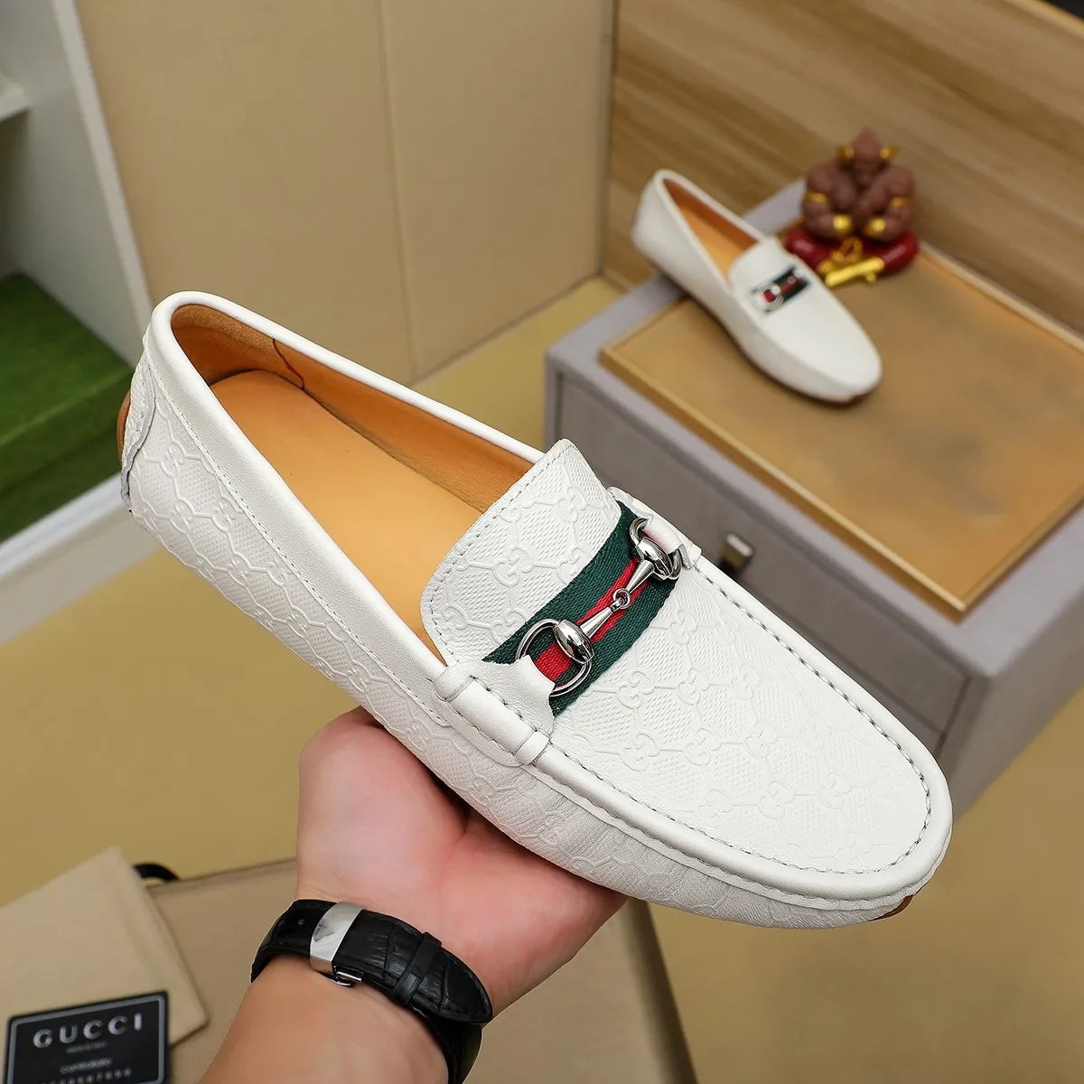 Men's shoes 💰360💰💰GUCCI Gucci official website synchronizes the latest model 🛃The upper is made of imported cowhide, 🐷leather lining, rubber outsole, 🎩🎩top-notch handcrafted workmanship with fine stitches and threads🔍definitely satisfy those perfectionist men who pursue high luxury quality 👏 Colors available! Code number 38-45 Large quantity in stock